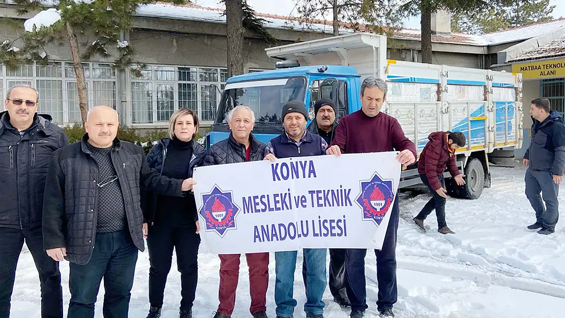 Konya Mesleki ve Teknik Anadolu Lisesi'nden depremzedelere yardım eli