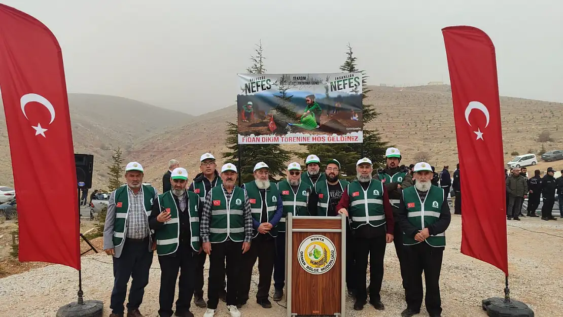 Konya Nezir Derneği gönüllüleri, Fidanları toprakla buluşturdu