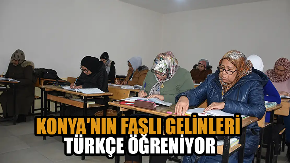 Konya'nın Faslı gelinleri Türkçe öğreniyor