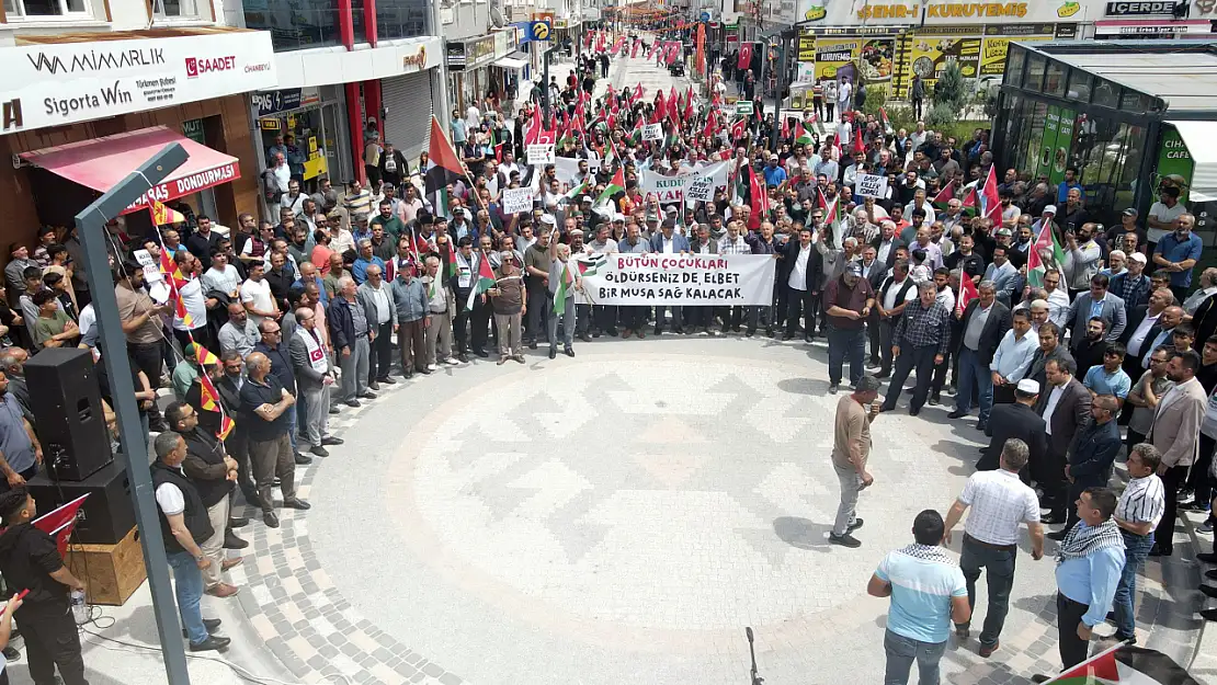 Konya'nın o ilçesinde Filistin'e destek yürüyüşü gerçekleştirildi!