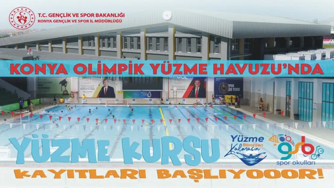 Konya Olimpik Yüzme Havuzu'nda spor okulları kayıtları başladı!