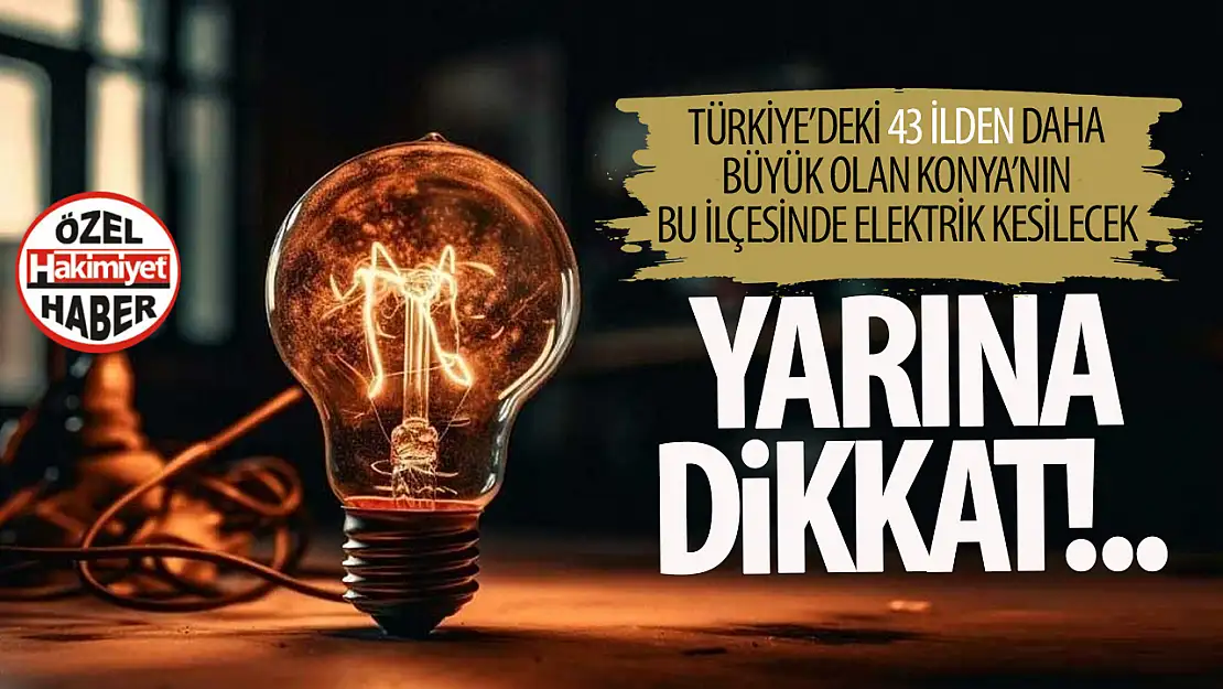 Konya Selçuklu'da Planlı Elektrik Kesintisi