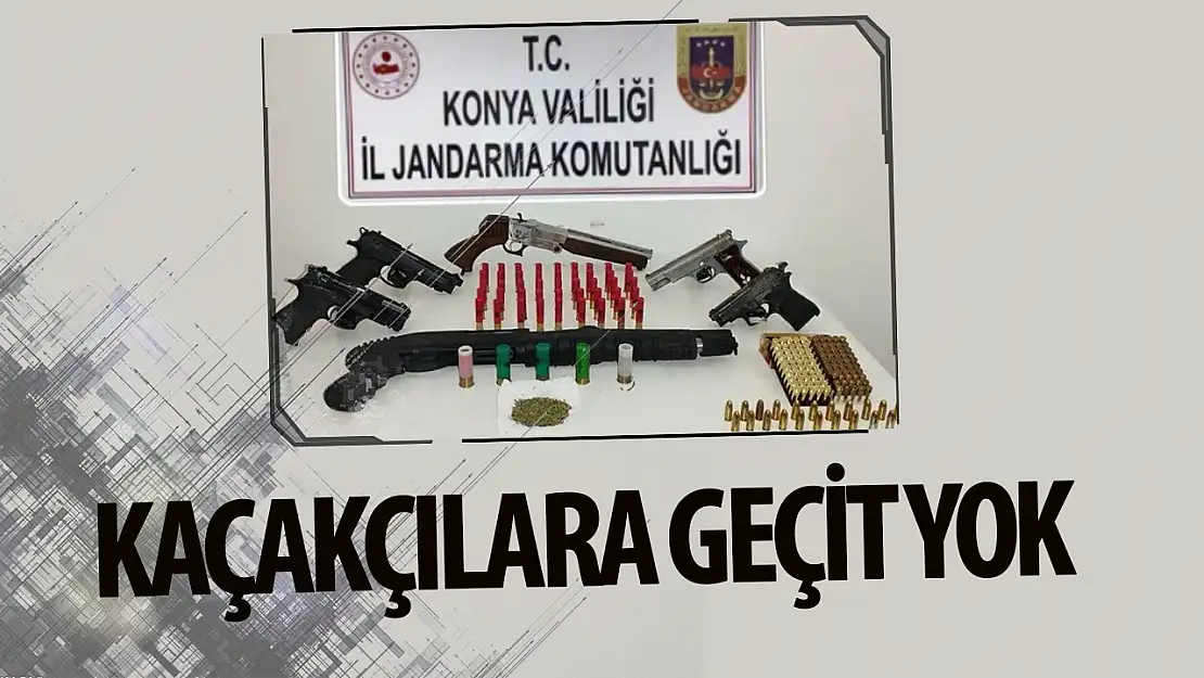 Konya silah kaçakçısına geçit yok: Bir gözaltı!