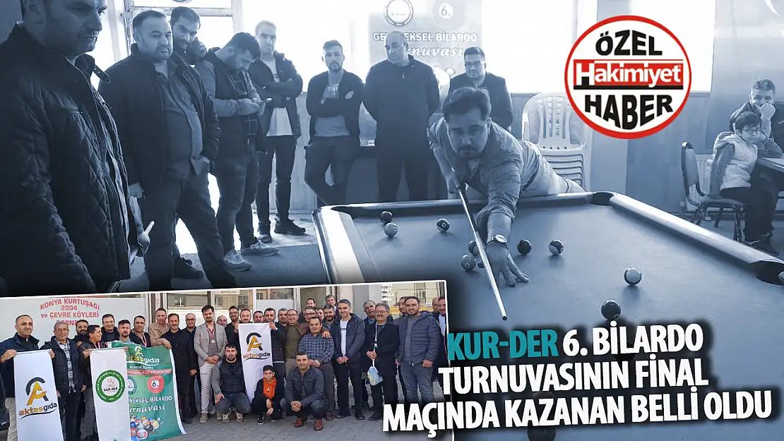 Konya Yunak Kurtuşağı ve Çevre Köylüleri Derneği (KUR-DER), Bilardo Turnuvasında Kazananlar Belli Oldu