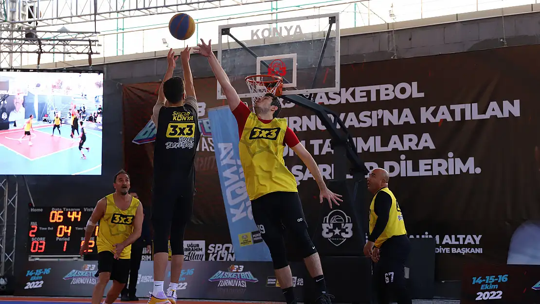 Konya'da 3x3 Basketbol Turnuvası heyecanı yaşandı