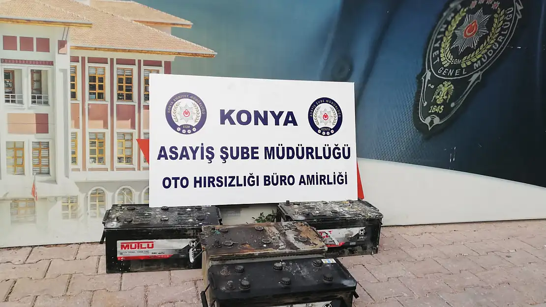 Konya'da akü hırısızlarından 2'si tutuklandı