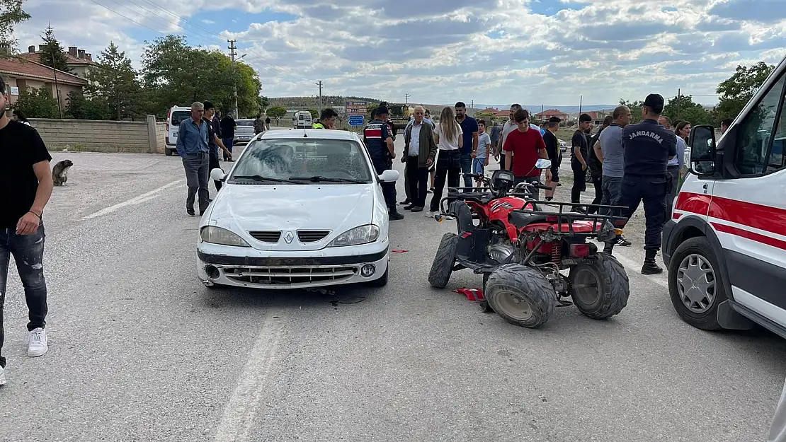 Konya'da ATV motor ile otomobil çarpıştı: 2 yaralı