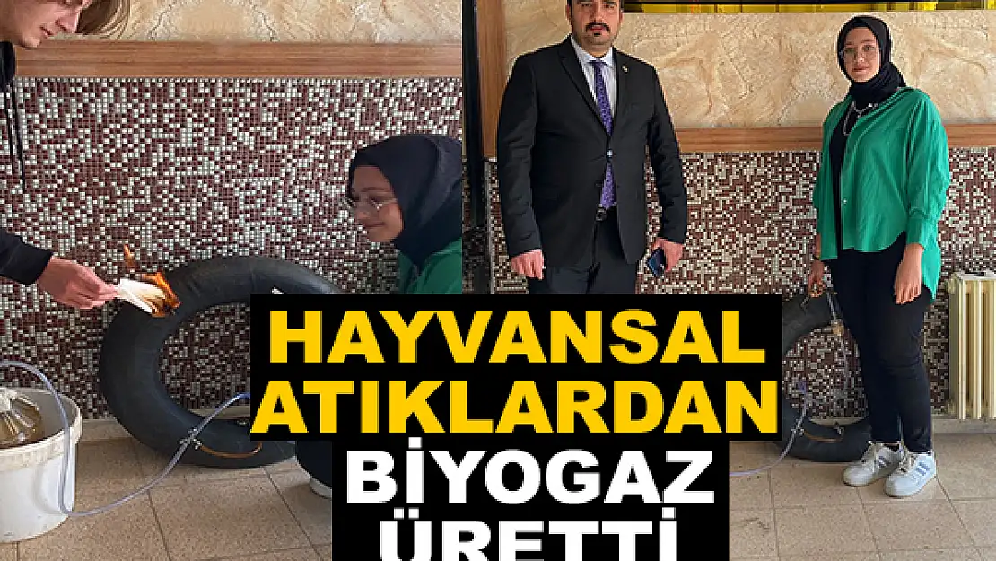 Konya'da hayvansal atıklardan biyogaz üretti