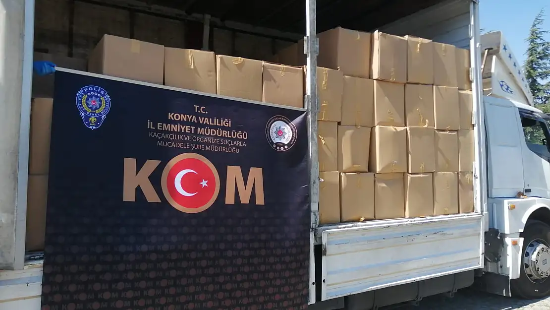 Konya'da kaçakçılık operasyonu: 3 milyon 750 bin adet ele geçirildi