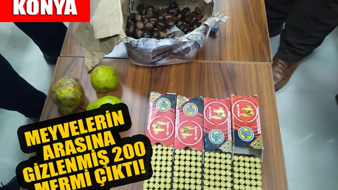 Konya'da kargo kutusundan 200 mermi çıktı!