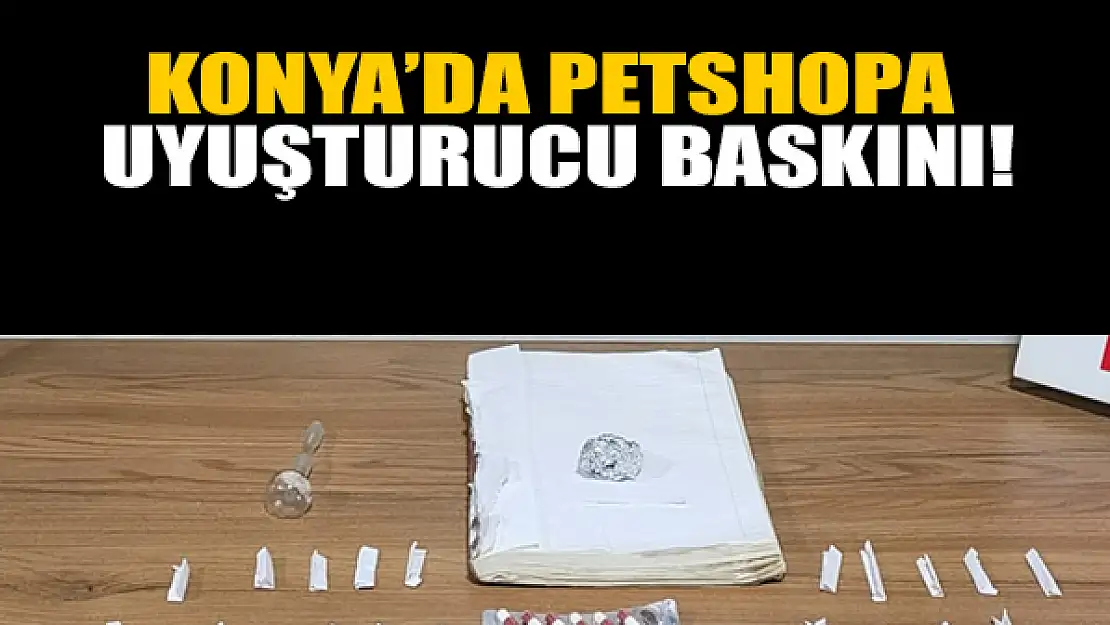 Konya'da petshopa uyuşturucu baskını: 3 tutuklama