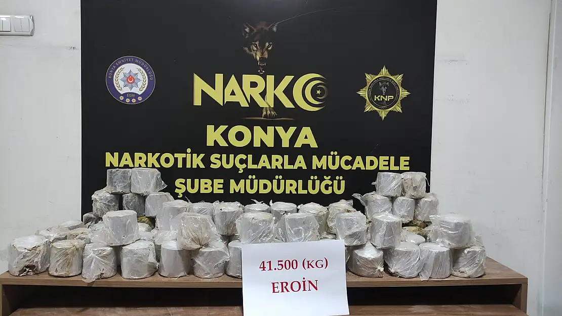 Konya'da polisten kaçtılar Antalya'da kilolarca eroinle yakalandılar