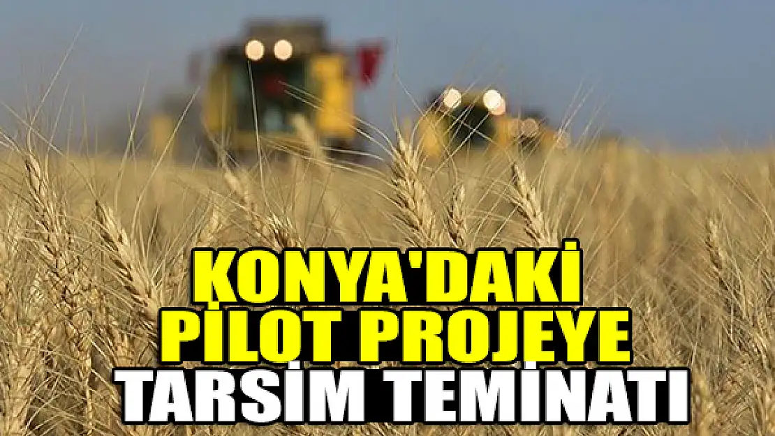 Konya'daki pilot projeye TARSİM teminatı