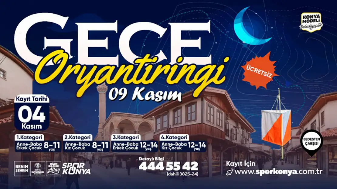 Konyalı aileler için 'Gece Oryantiringi' etkinliği düzenlenecek!