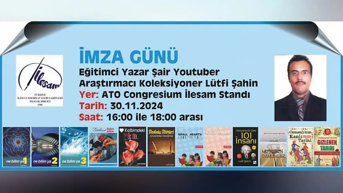 Konyalı öğretmen 21. Ankara Kitap Fuarına katılacak!