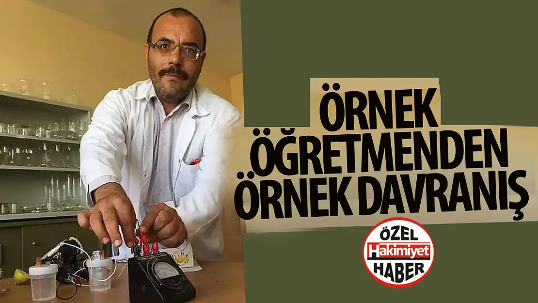 Konyalı öğretmenden örnek davranış!