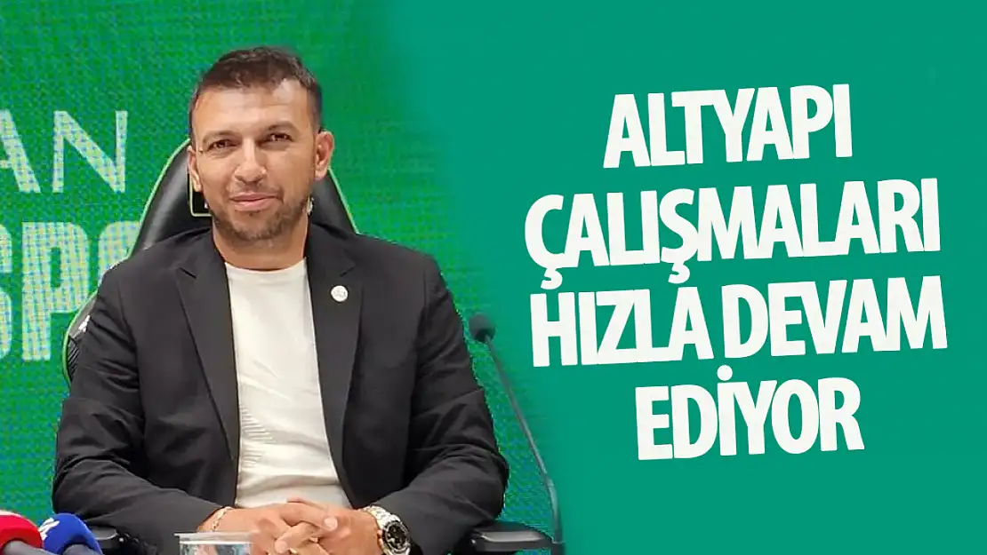 Konyaspor'da altyapı çalışmaları hızla devam ediyor