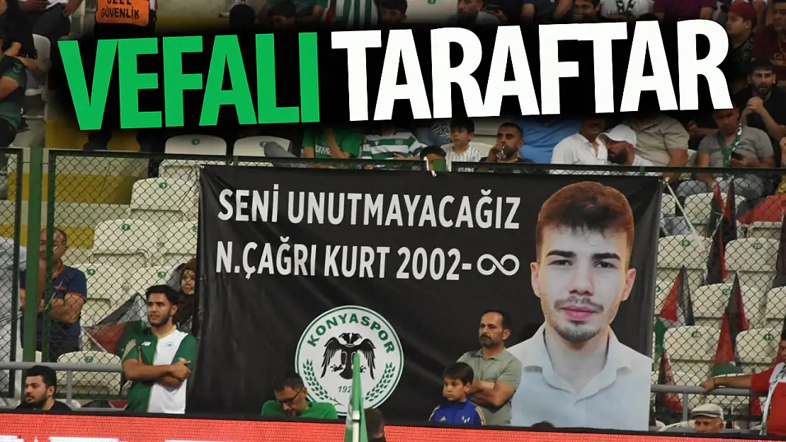 Konyaspor taraftarlarından vefa örneği: Açtıkları pankartla örnek oldular!