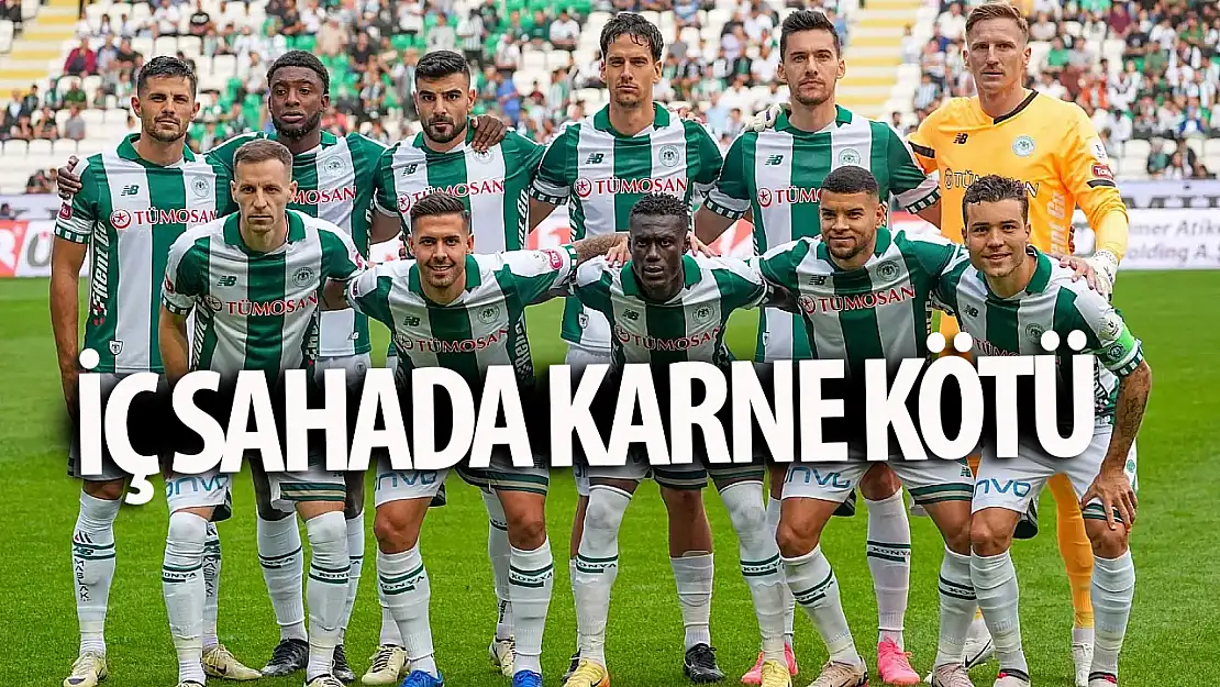 Konyaspor'un  iç saha karnesi çok  kötü: 3 maçta 2 puan alabildi!