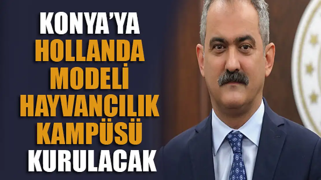 Konya'ya Hollanda Modeli Hayvancılık Kampüsü kurulacak