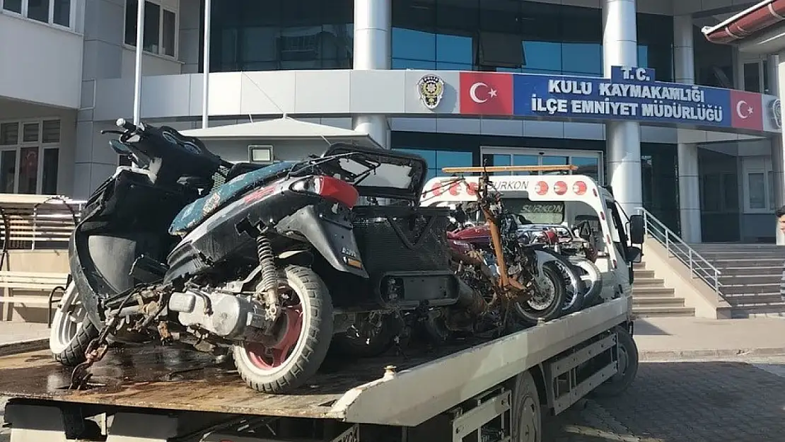 Kulu'da motosiklet denetimleri sürüyor