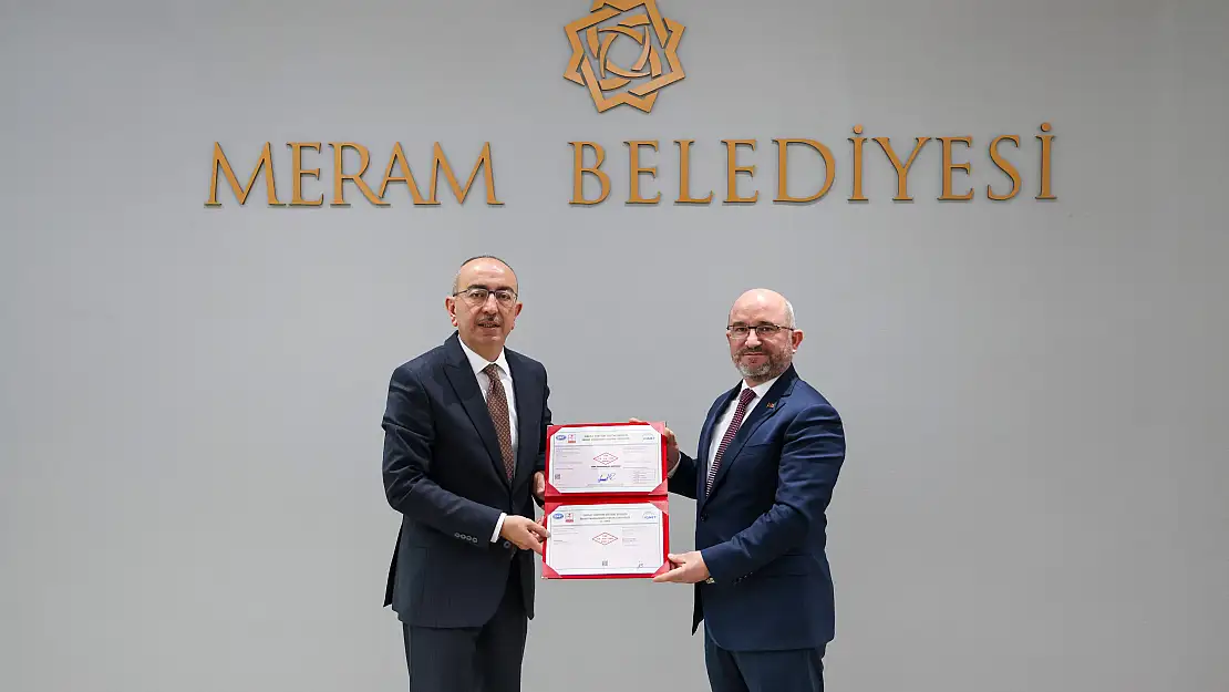 Meram Belediyesine Enerji Yönetim Sistemi Sertifikası verildi