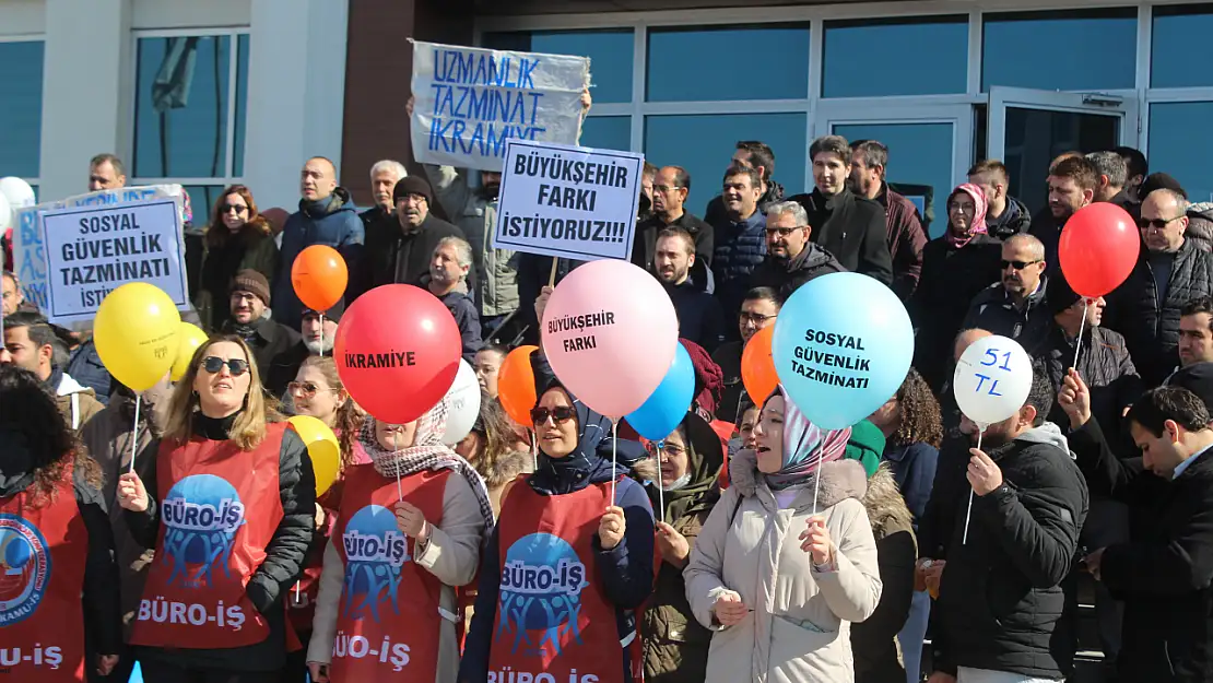 Konya'da mesai ücretine balonlu tepki