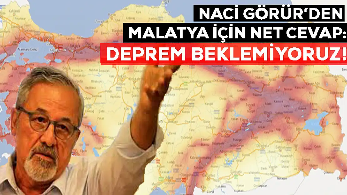 Naci Görür'den Malatya için net cevap: Deprem beklemiyoruz!