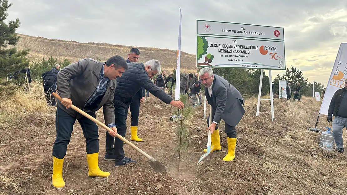 ÖSYM'nin 50'nci yılında, bin 500 fidan toprakla buluştu