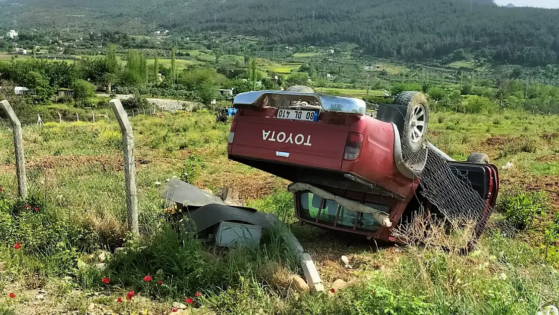 Pikap takla attı 1 kişi yaralandı