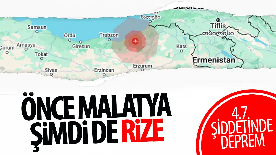 Rize Hemşin'de 4.7 Büyüklüğünde Deprem!