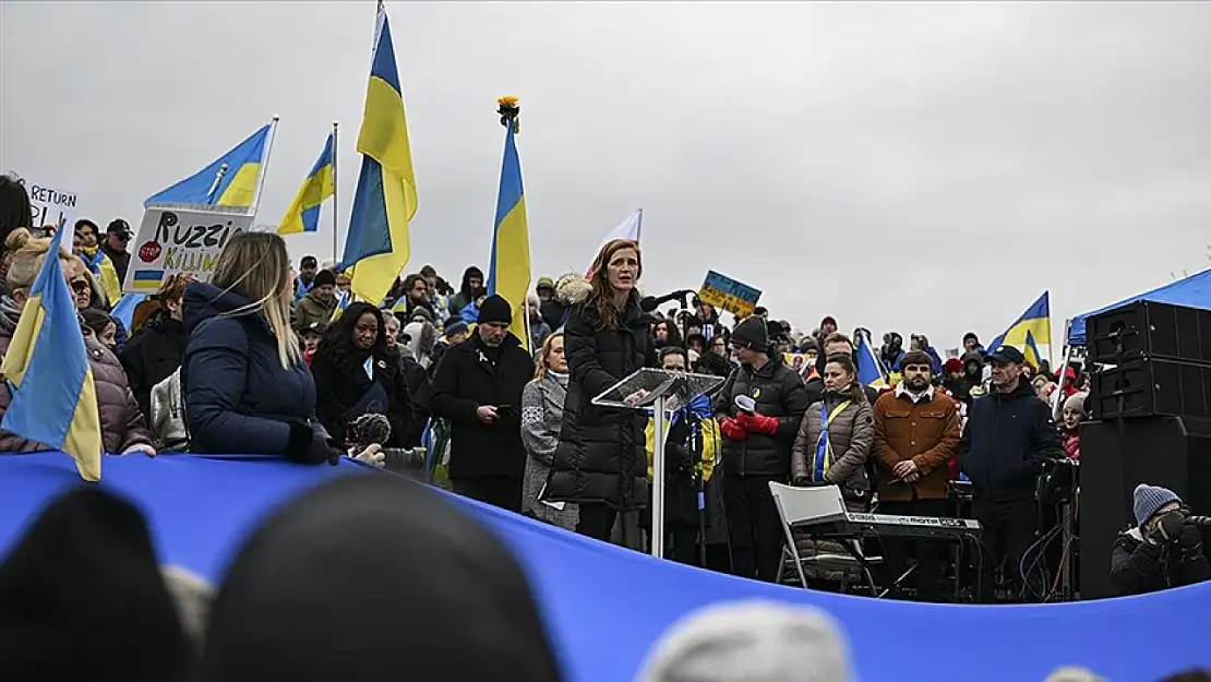 Rusya-Ukrayna savaşının 1. yılı dolayısıyla ABD'de gösteriler yapıldı