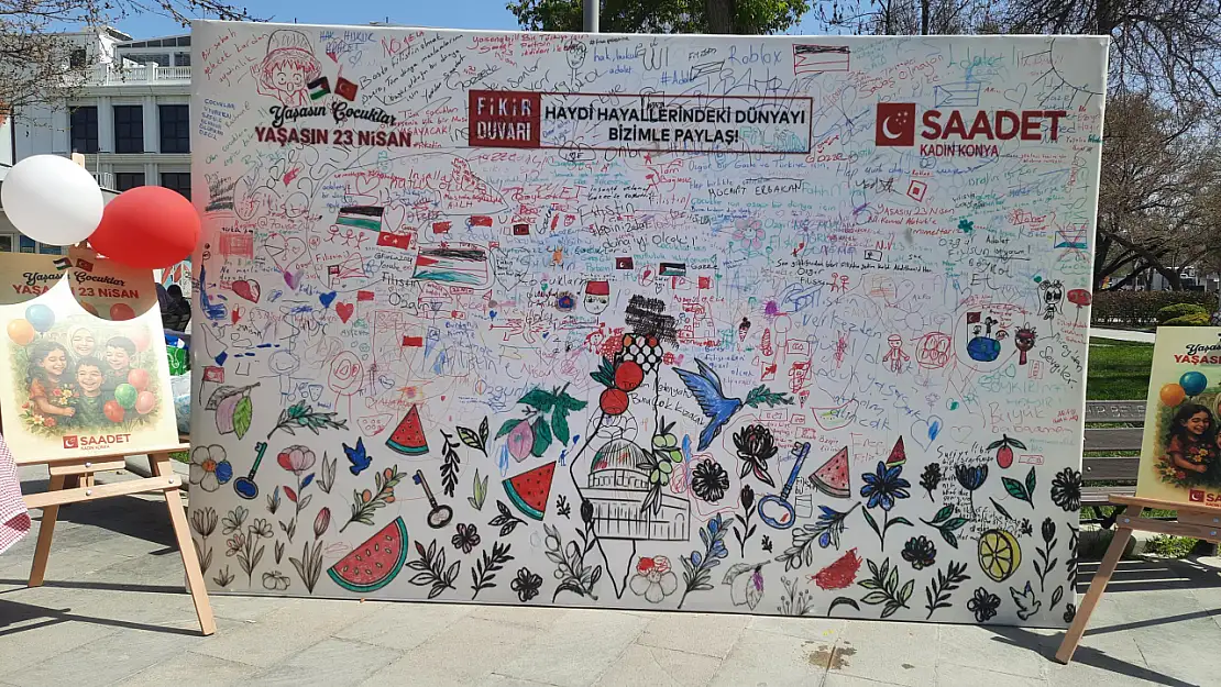 Saadet Partisi Konya teşkilatlarından coşkulu 23 Nisan kutlaması