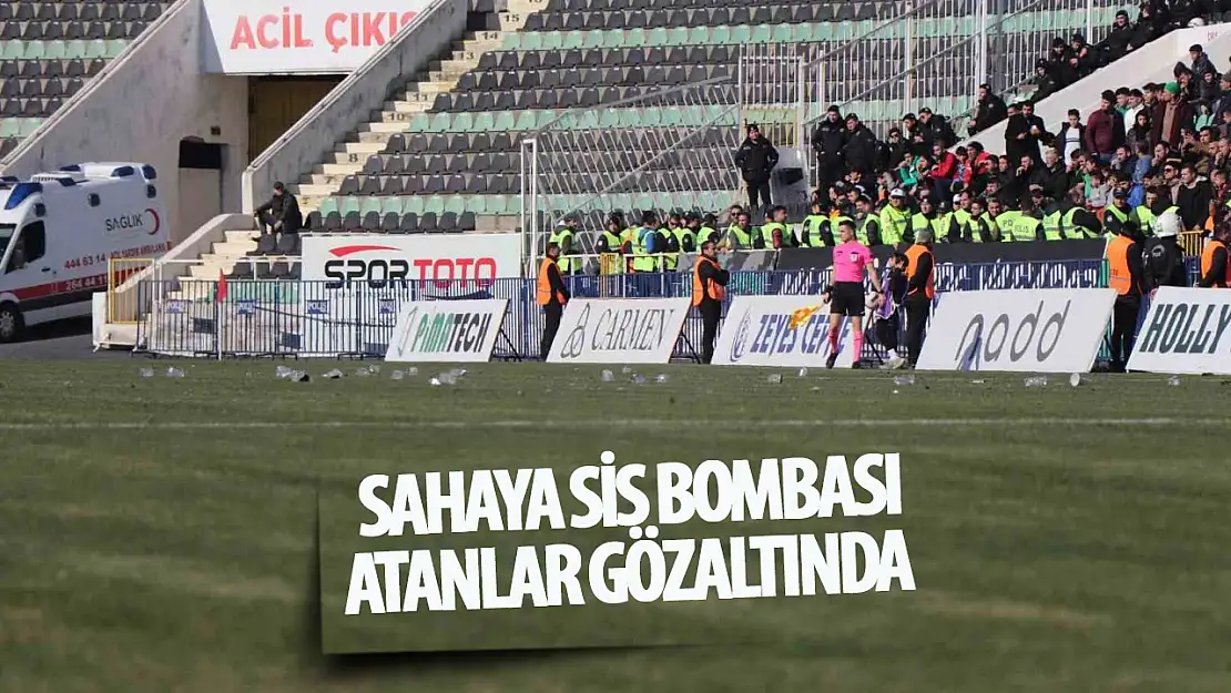 Sahaya sis bombası ve su atanlar gözaltında