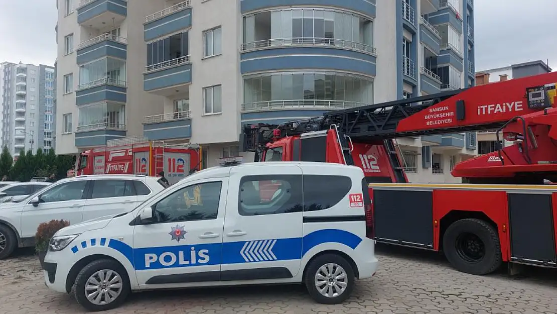 Samsun'da aspiratörden çıkan yangın korkuttu