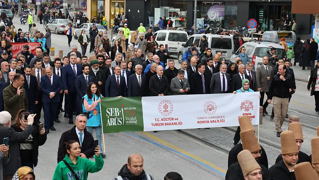 Şeb-i Arus Konya'da başladı! Dualar edildi, yürüyüş yapıldı!