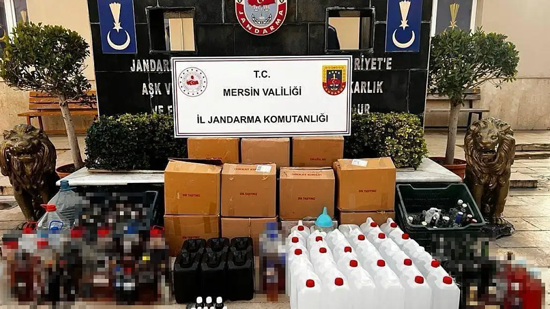 Şehir merkezine sahte alkol üretim tesisi kurmuşlar: Jandarma acımadı!