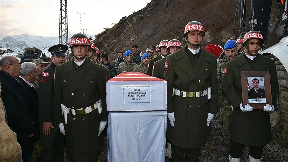 Şehit Nedim Korkmaz, Hakkari'de son yolculuğuna uğurlandı