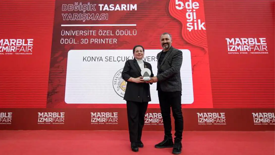 Selçuk Üniversitesi, 5. Uluslararası Değişik Doğal Taş Tasarım Yarışması'nda 'Üniversite Özel Ödülü' kazandı