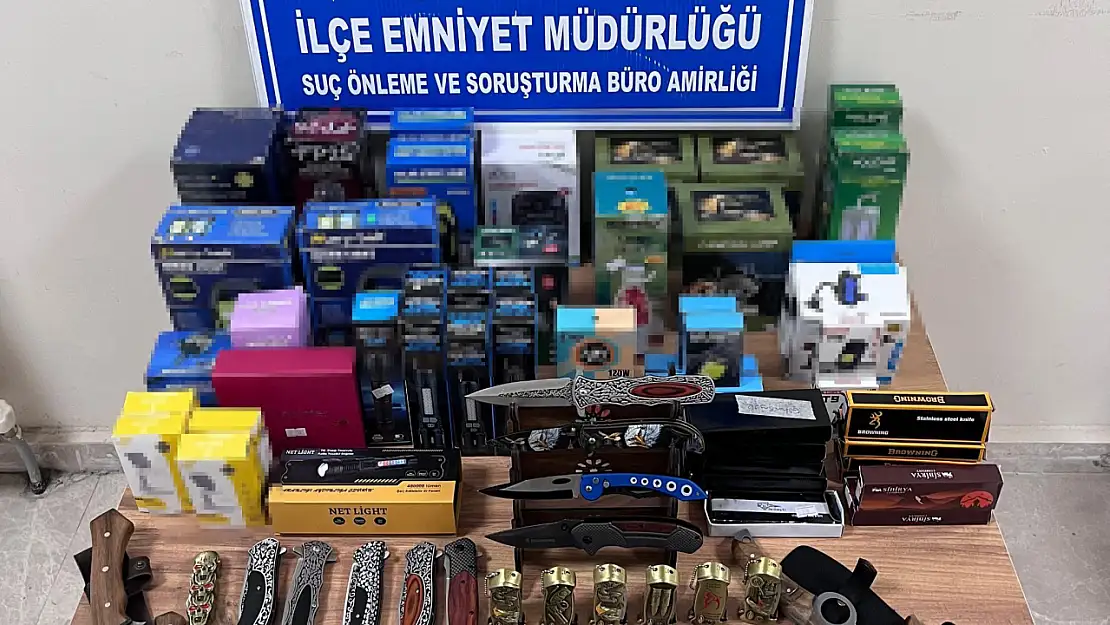 Seydişehir'de operasyon: 26 adet kesici delici alet ele geçirildi