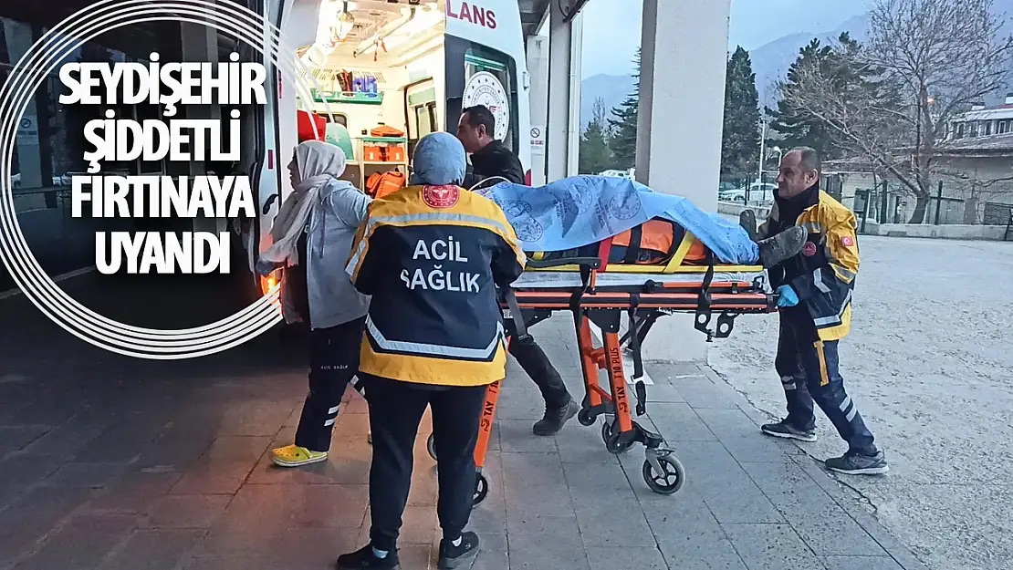 Seydişehir'de şiddetli fırtına 1 yaralı