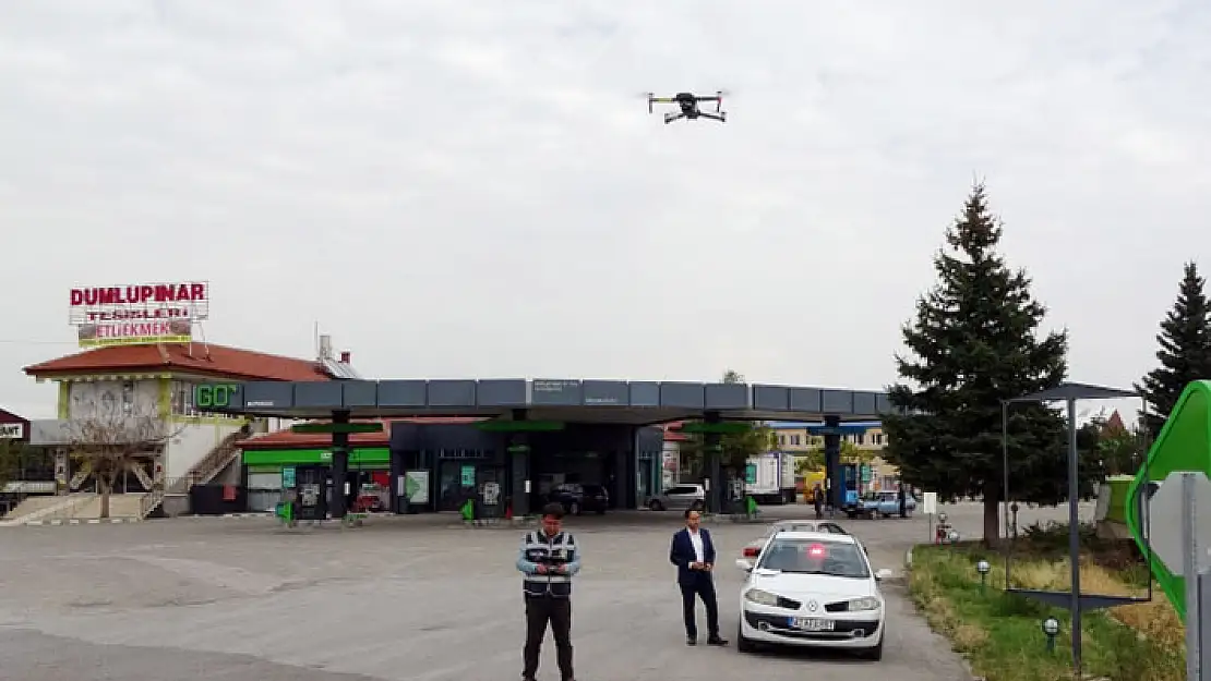 Seydişehir'de dronlu trafik denetimi