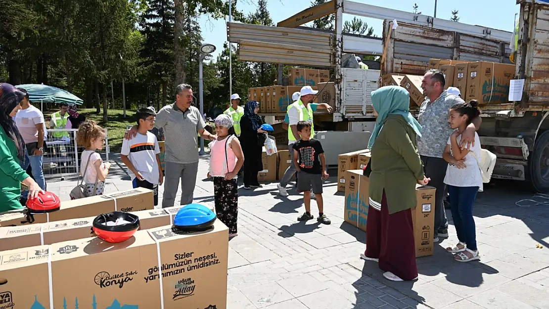 Seydişehirli çocuklar bisikletlerine kavuştu