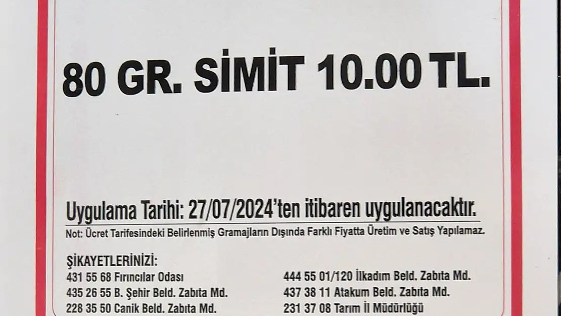 Simitin gramajı azaltıldı, fiyatı arttırıldı!