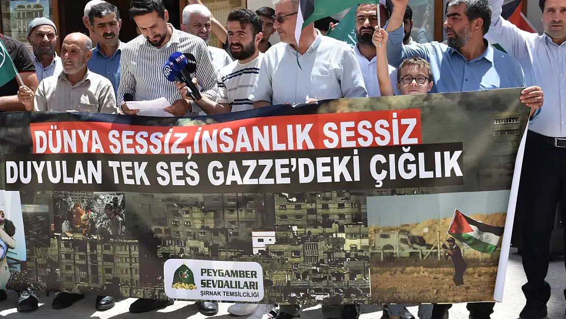 Şırnak Hz. Bilal Camisi'nde İsrail'in Gazze Saldırıları Protesto Edildi