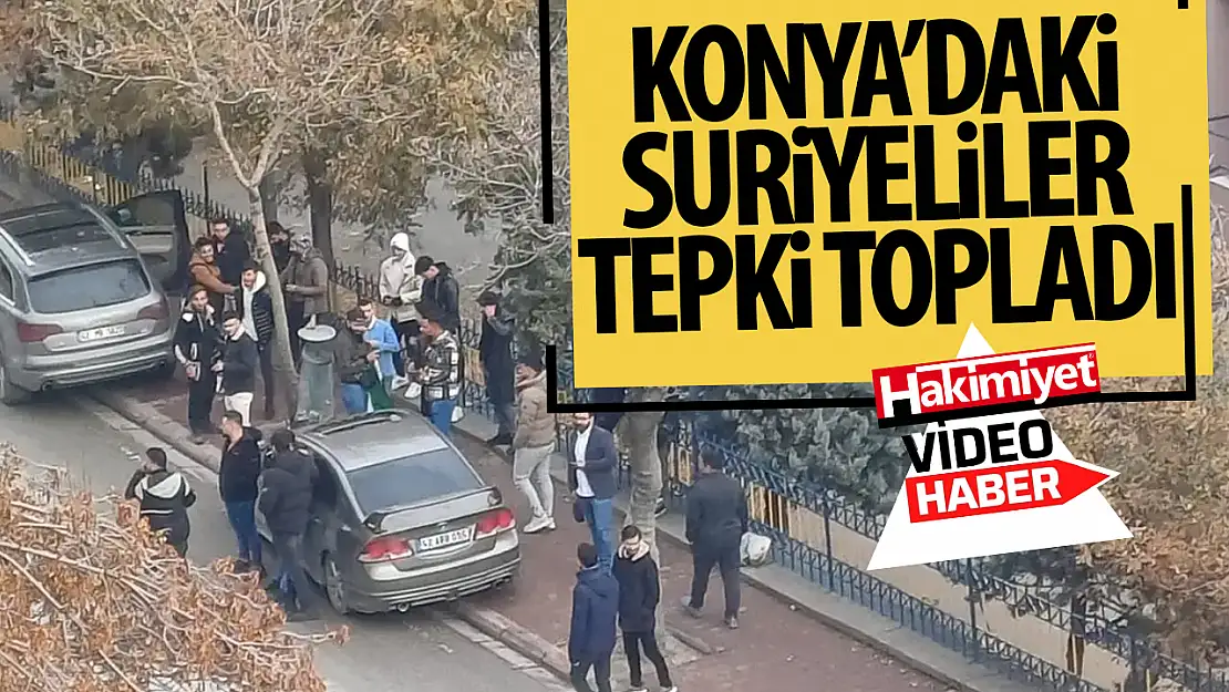 Suriyelilerin Konya'da hadsizliği: Bayrak açıp, yol kestiler!