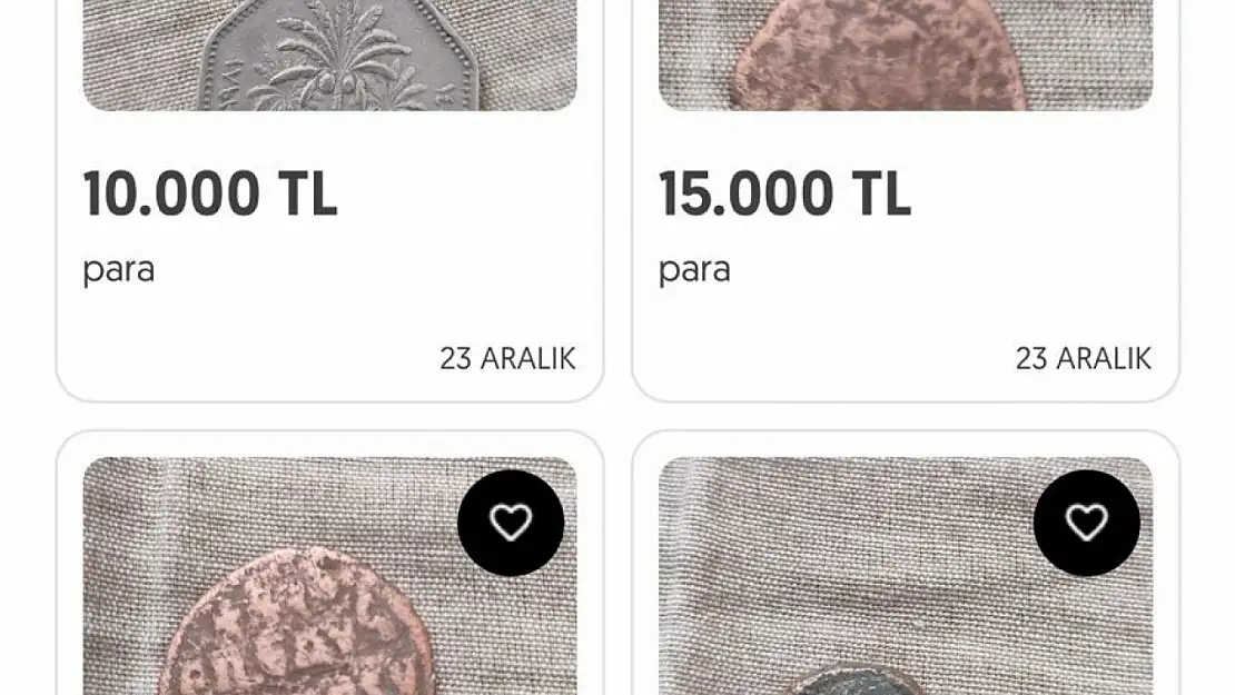 Tarihi sikkeler internet üzerinden satışa çıkarıldı