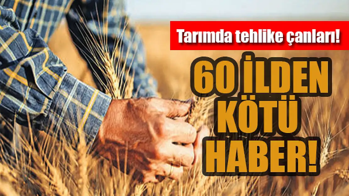 Tarımda tehlike çanları! 60 ilden kötü haber!