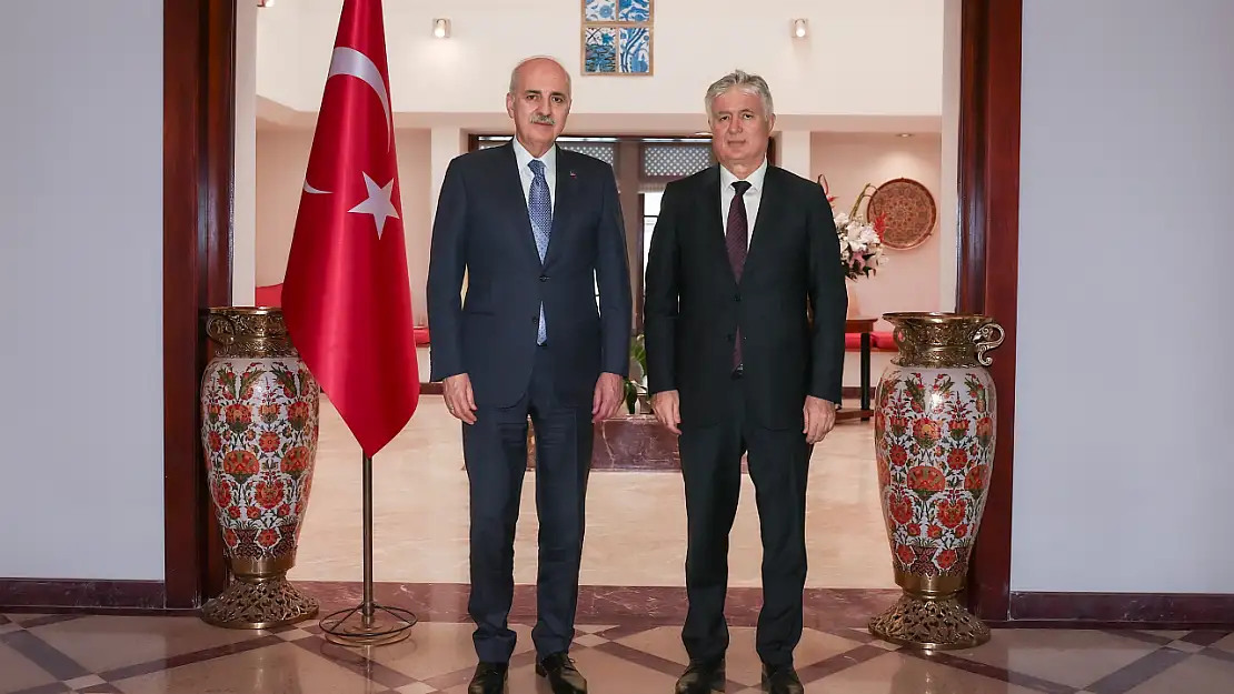 TBMM Başkanı Kurtulmuş, Türkiye'nin Brasilia Büyükelçisi Akça ile bir araya geldi