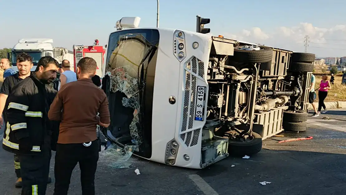 Tekirdağ'da meydana gelen kazada 12 işçi yaralandı!